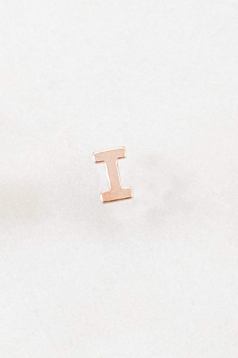 Alphabet Earring (14K Rose)