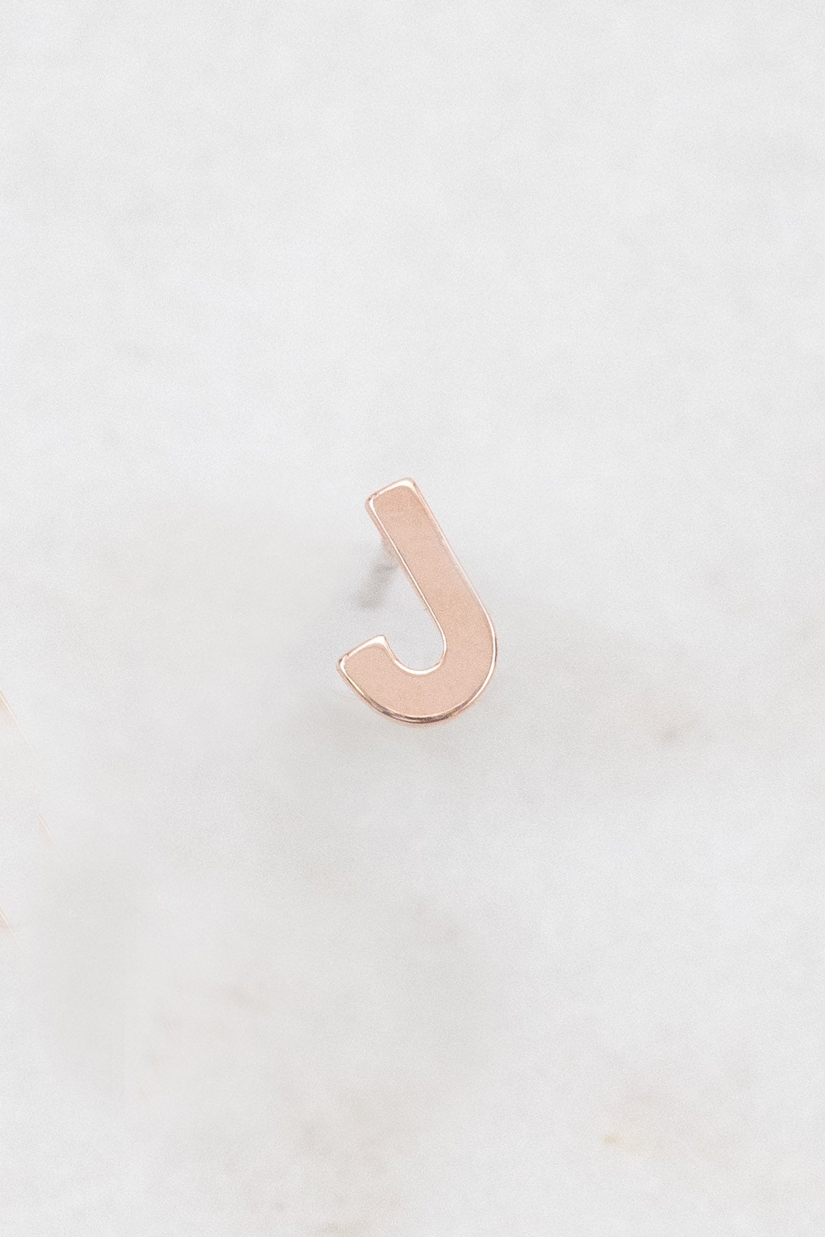 Alphabet Earring (14K Rose)