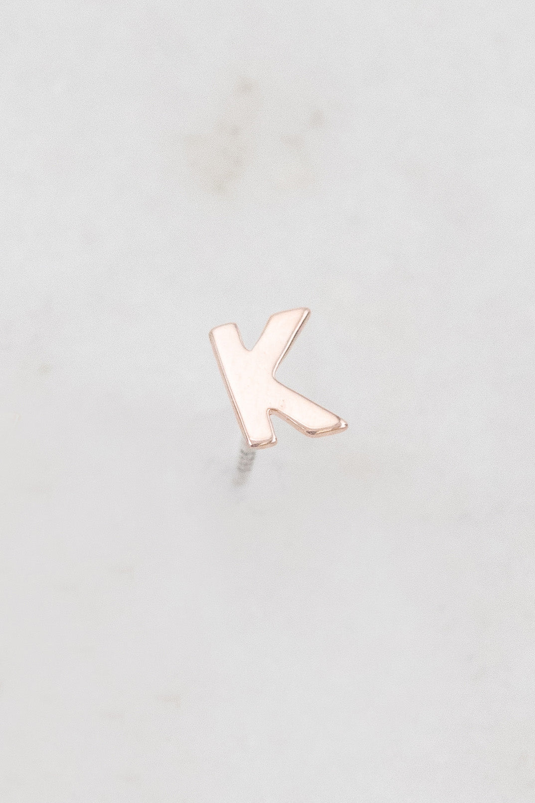 Alphabet Earring (14K Rose)