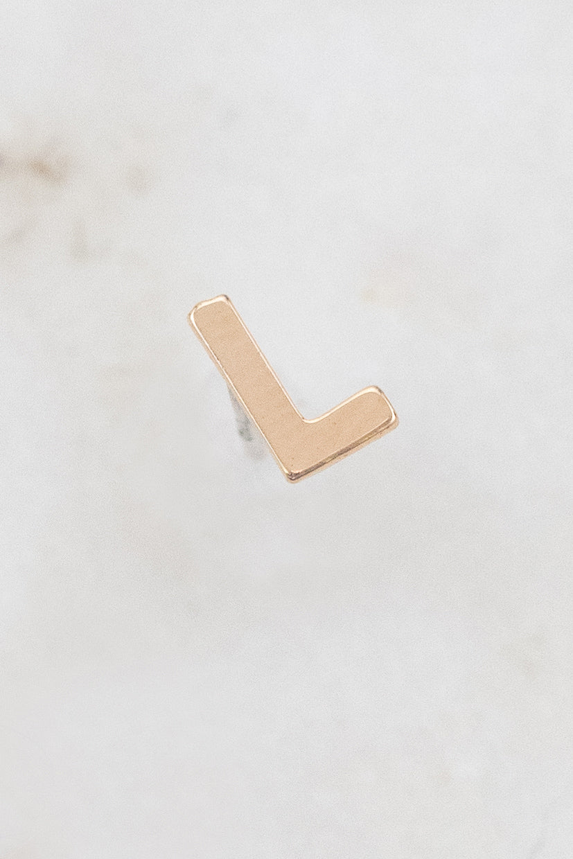 Alphabet Earring (14K Gold)
