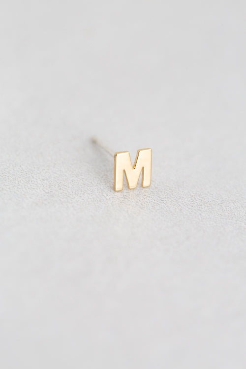 Alphabet Earring (14K Gold)