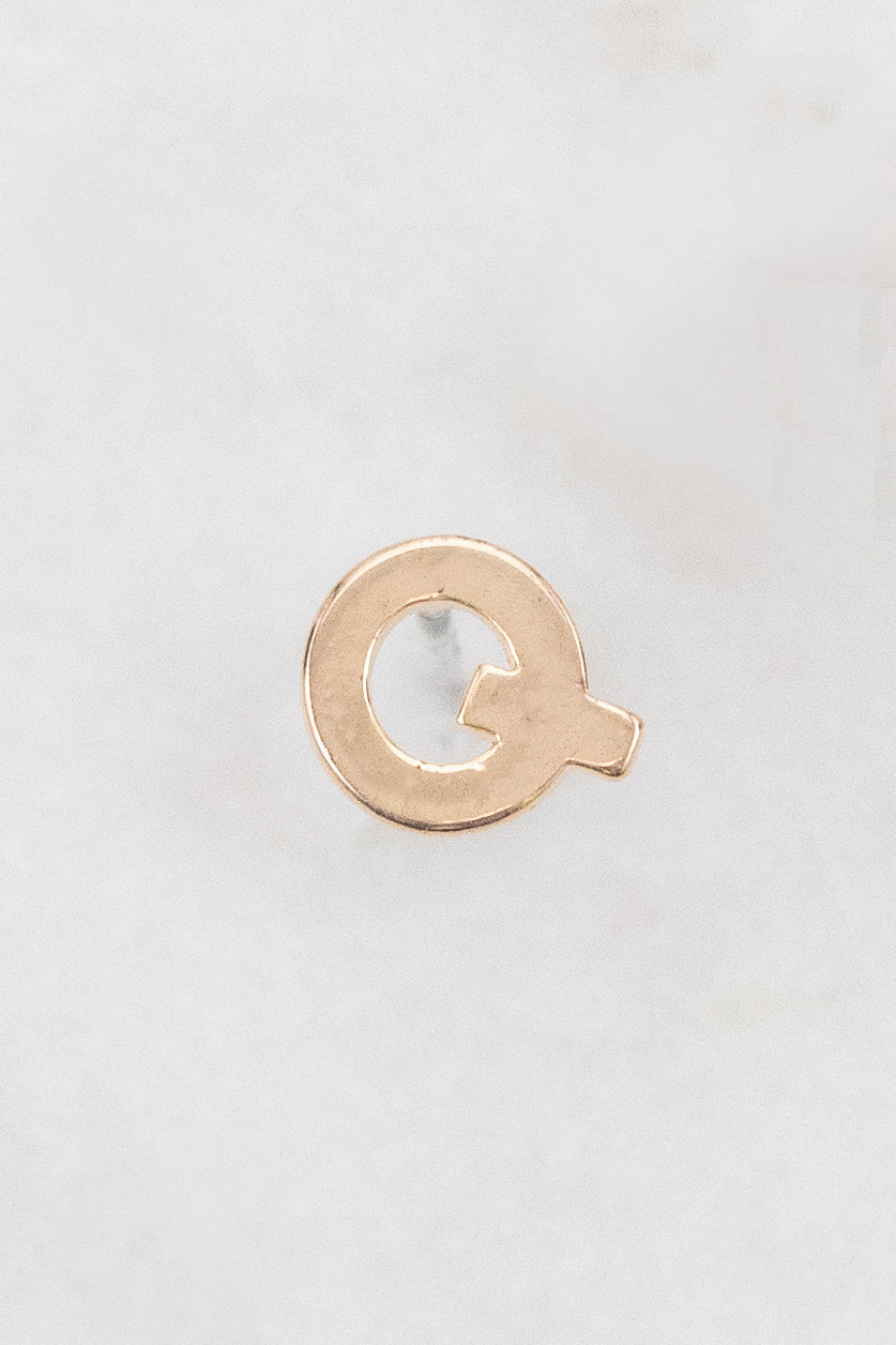 Alphabet Earring (14K Gold)