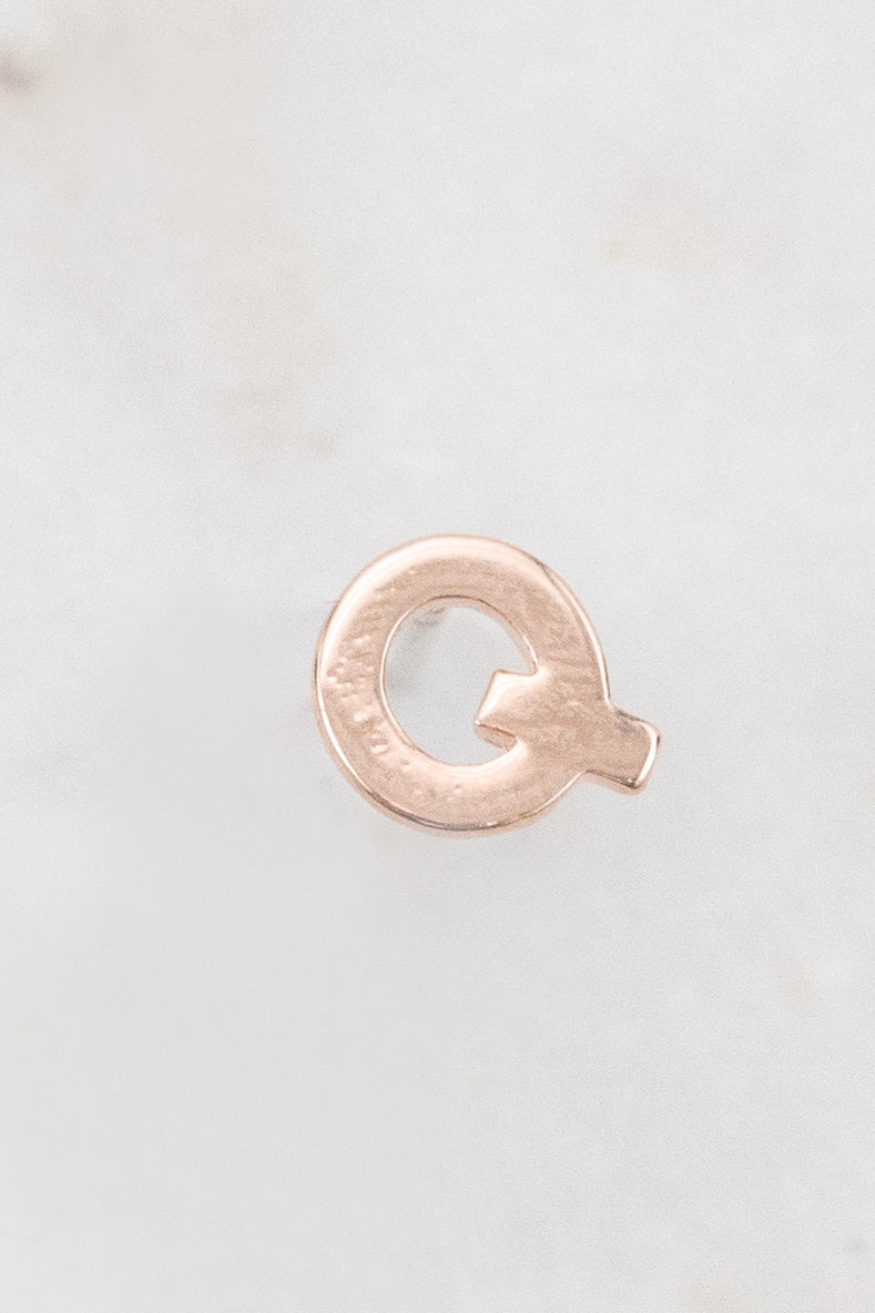 Alphabet Earring (14K Rose)