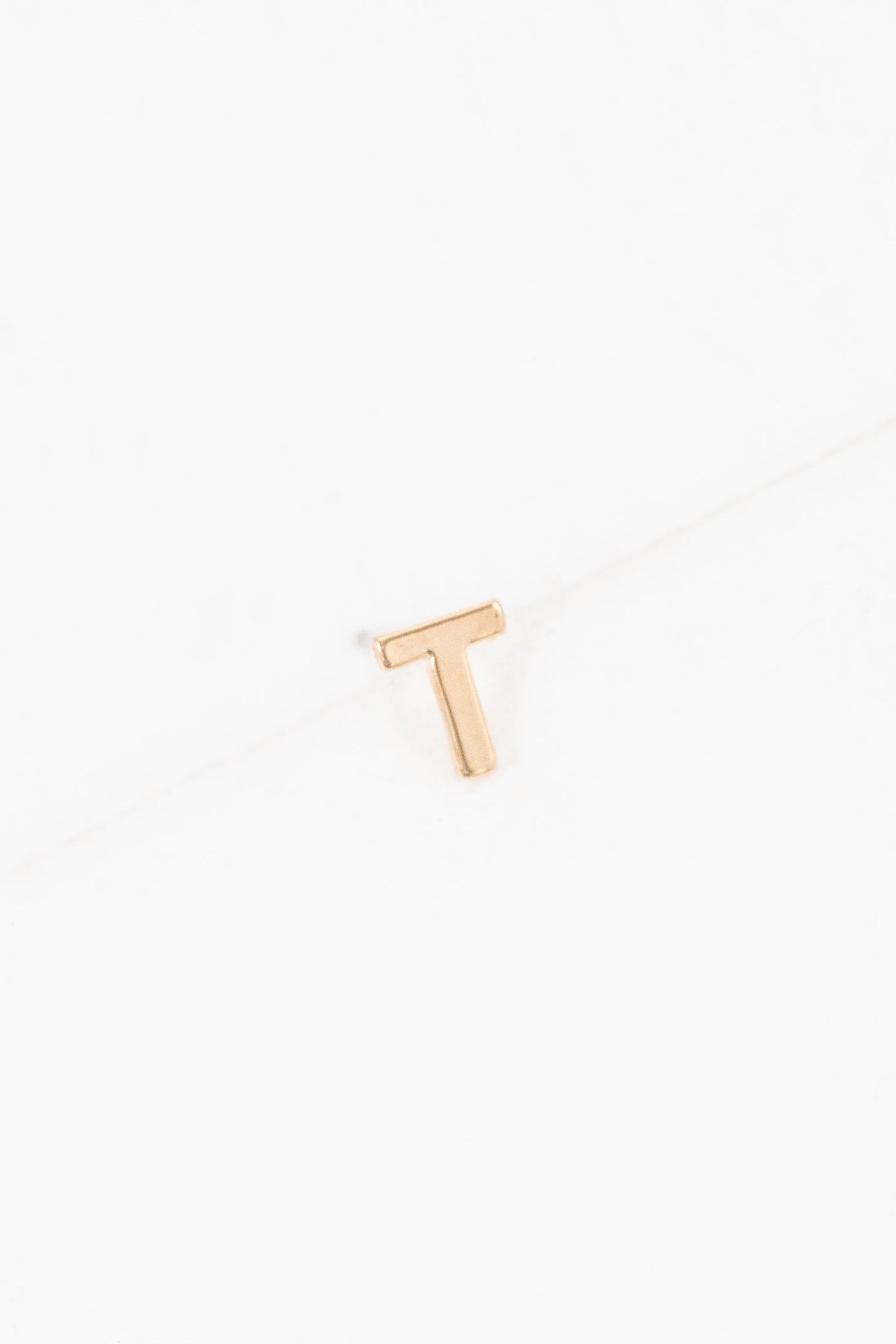 Alphabet Earring (14K Gold)