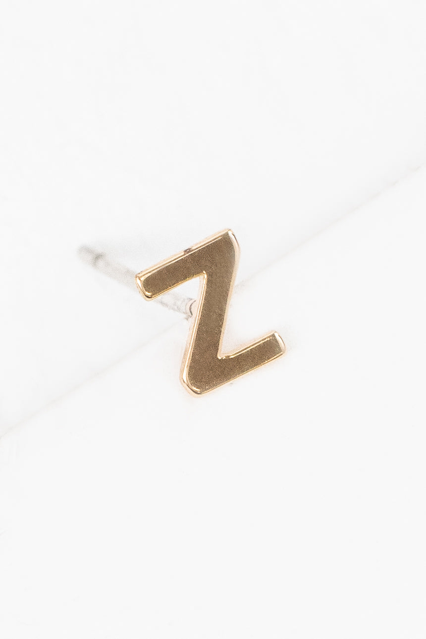 Alphabet Earring (14K Gold)