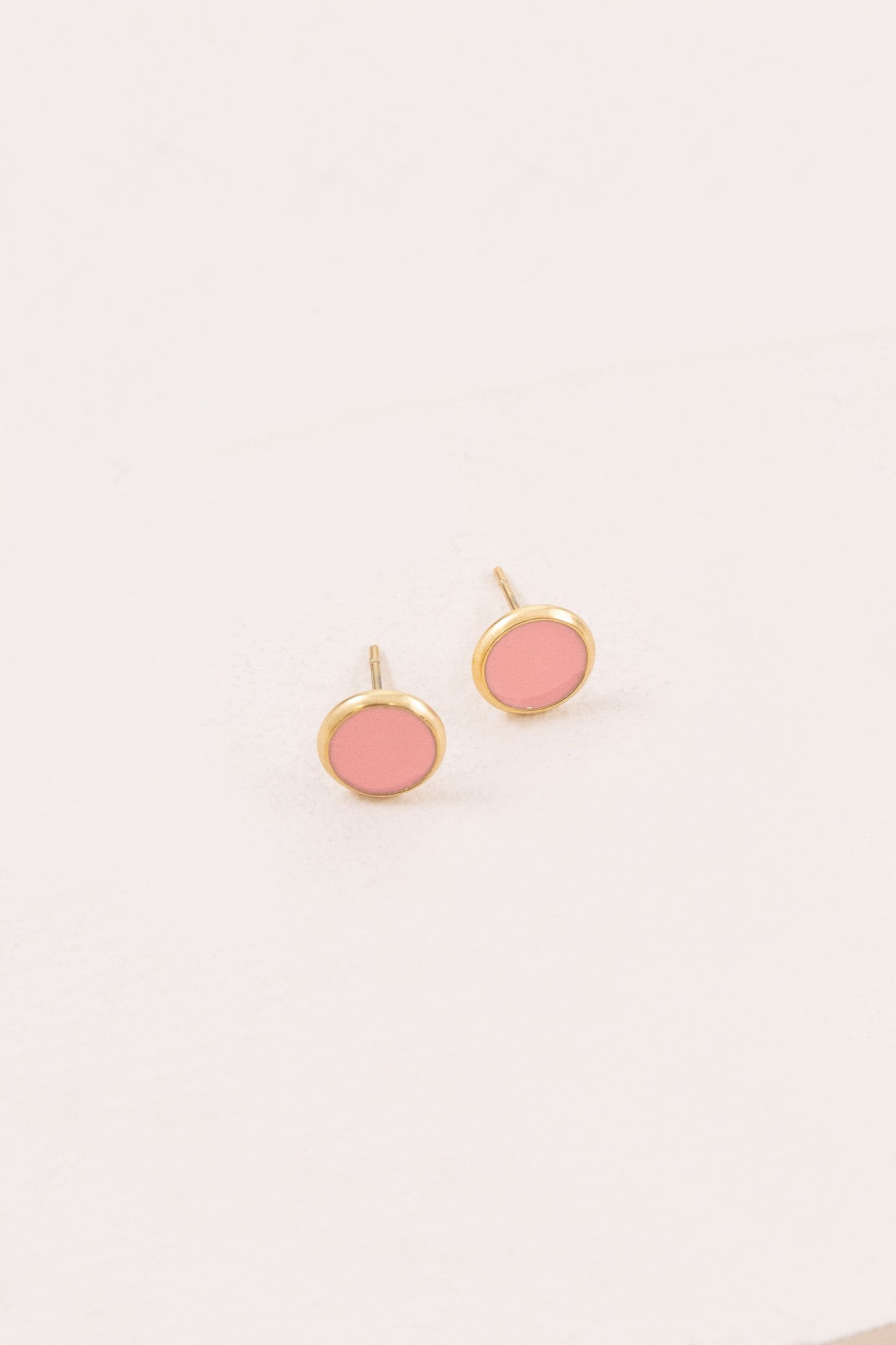 10mm Palette Earrings | Bubble Gum Pink (14K)