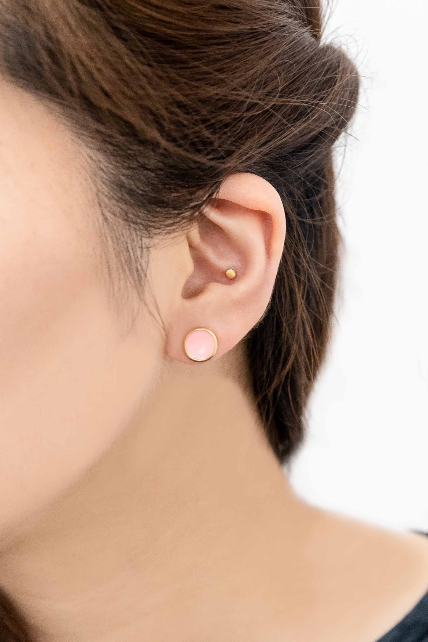 10mm Palette Earrings | Bubble Gum Pink (14K)