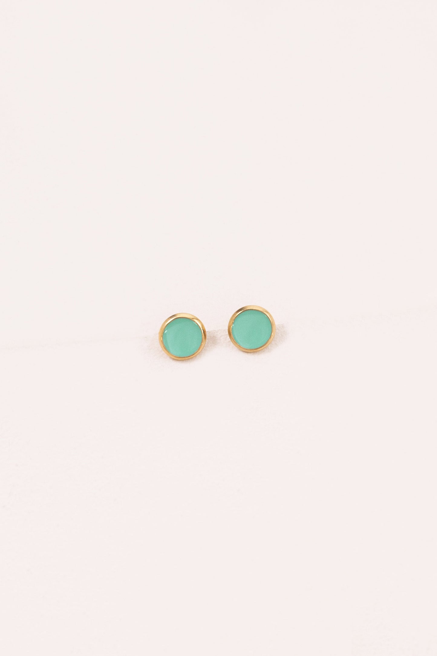 10mm Palette Earrings | Teal (14K)