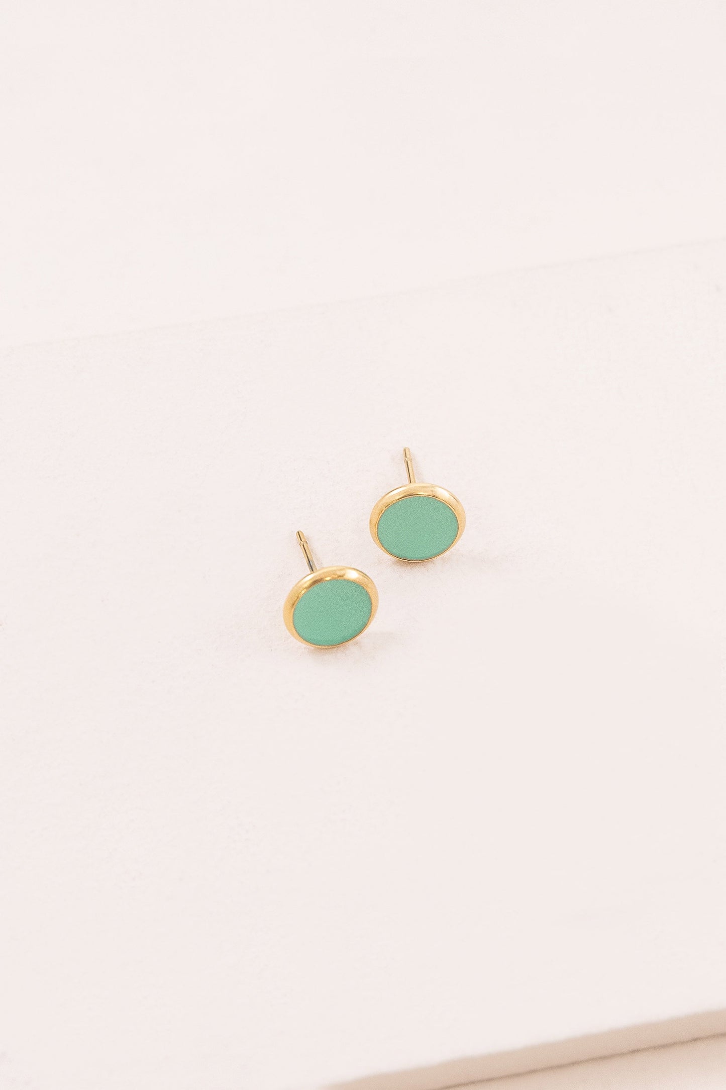 10mm Palette Earrings | Teal (14K)