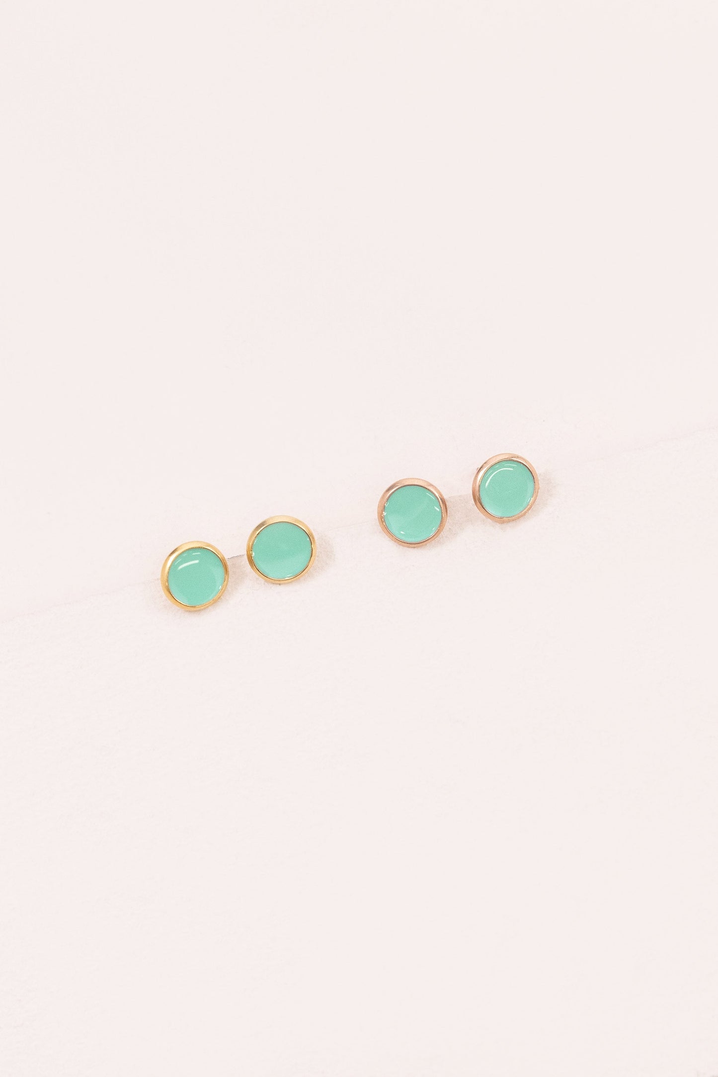 10mm Palette Earrings | Teal (14K)