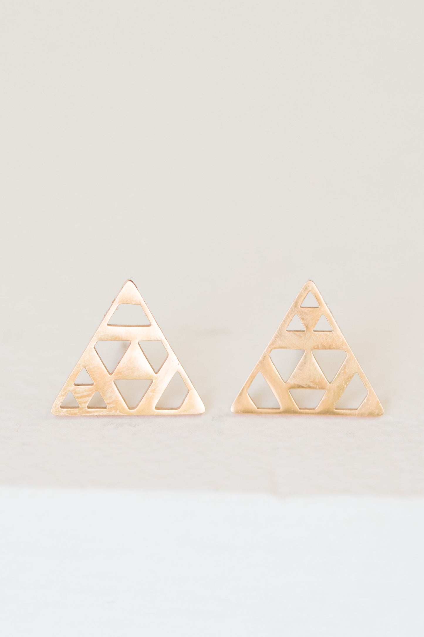 Aesop Triangle Earrings | Rose Gold (14K)