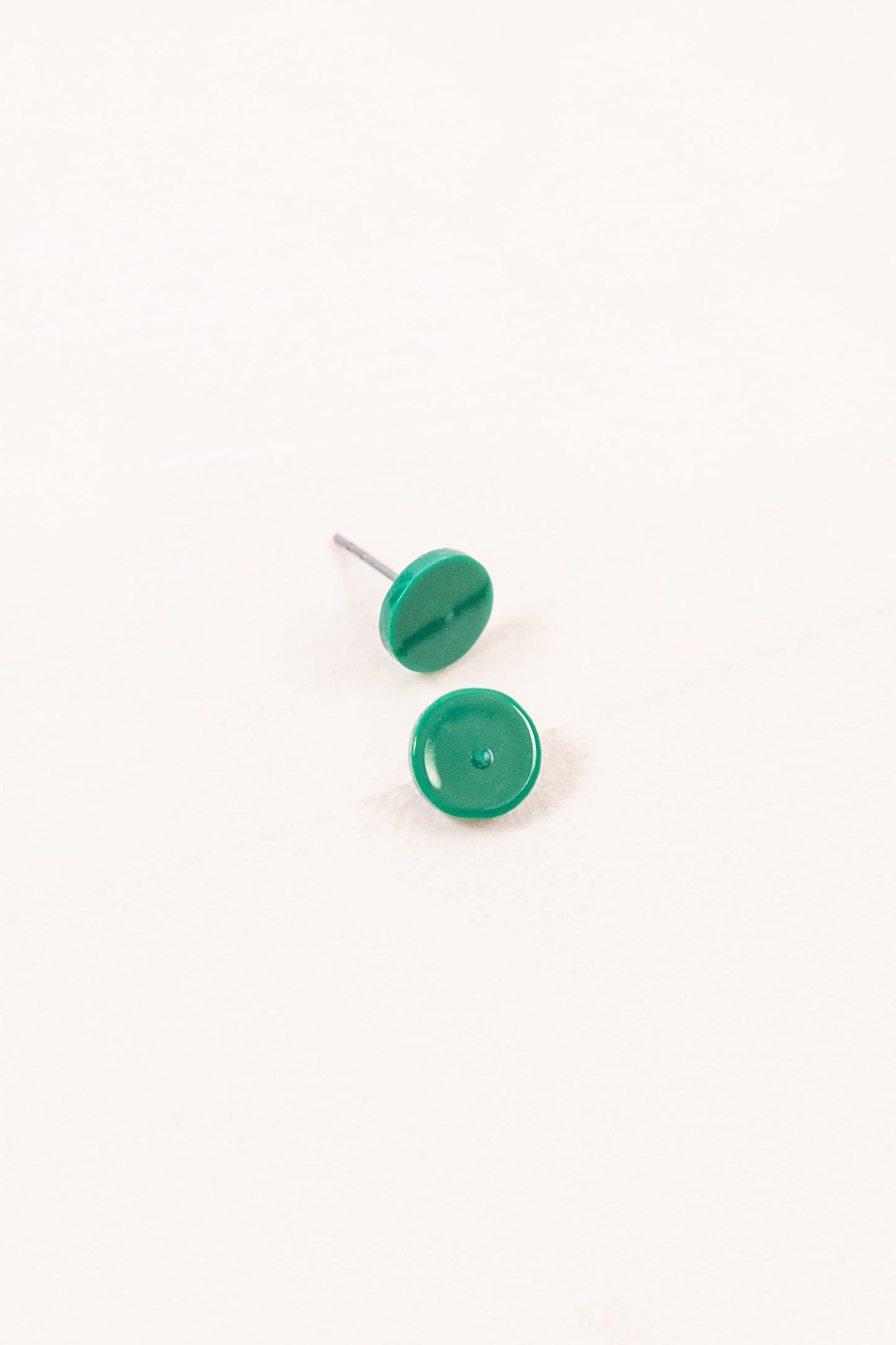 Porsha Circle Stud Earrings | Green