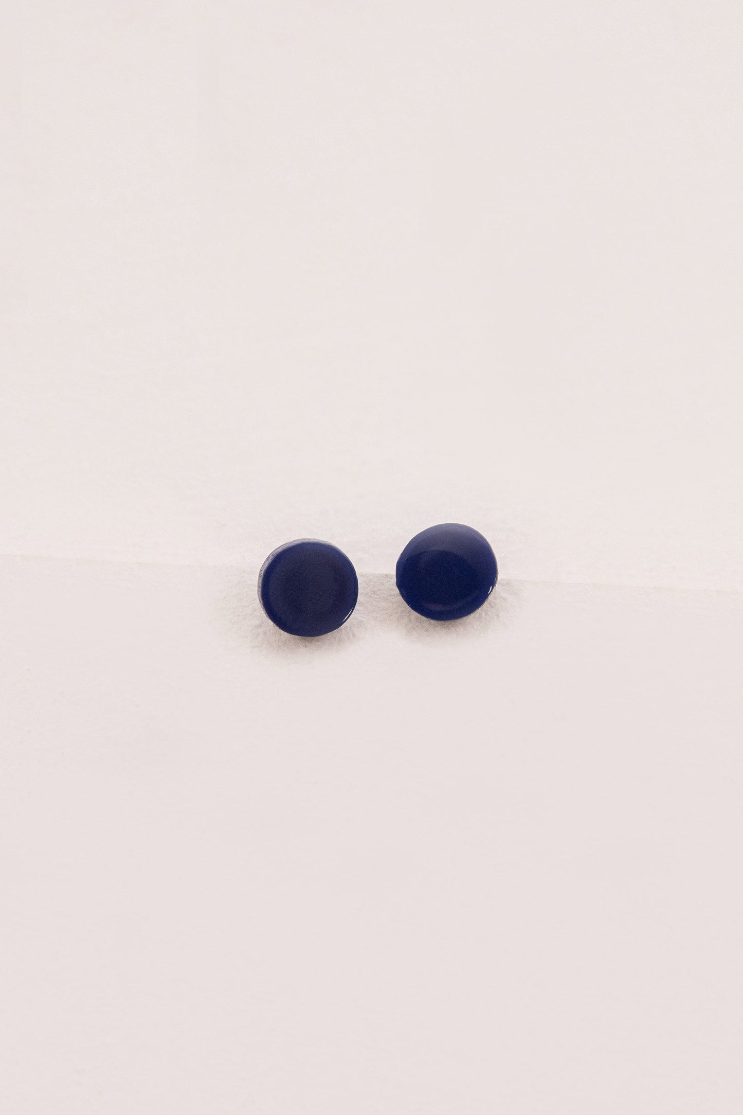 Porsha Circle Stud Earrings | Navy