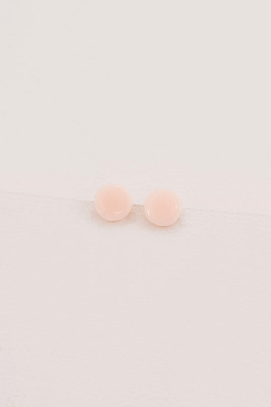 Porsha Circle Stud Earrings | Peach