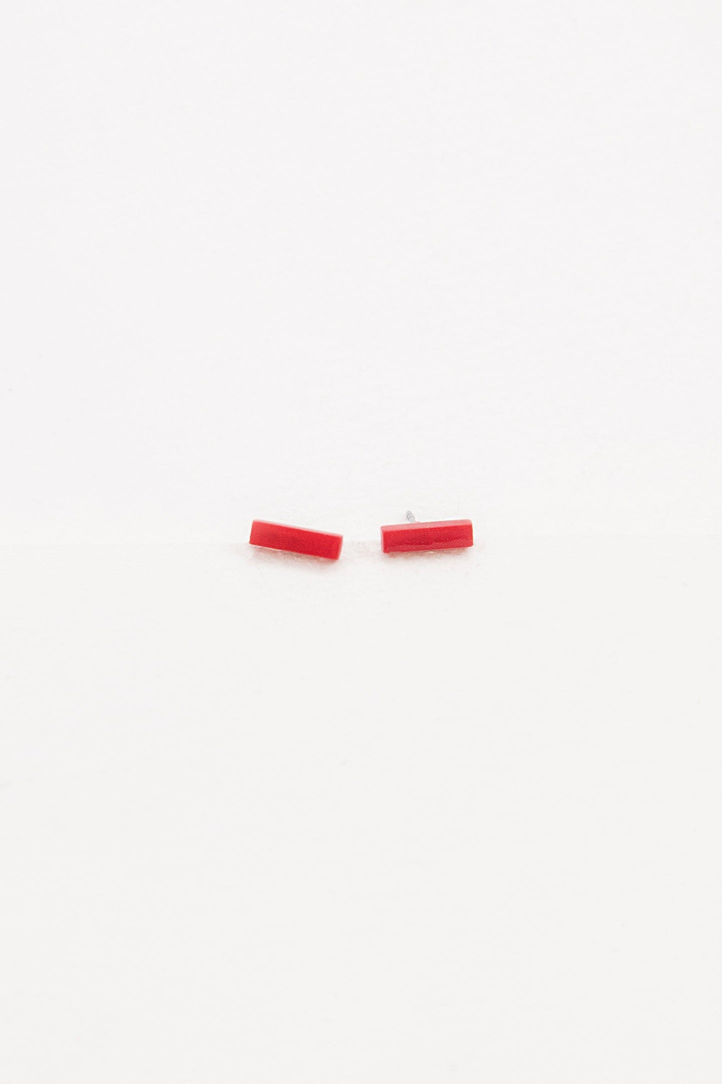 Porsha Dash Stud Earrings | Red