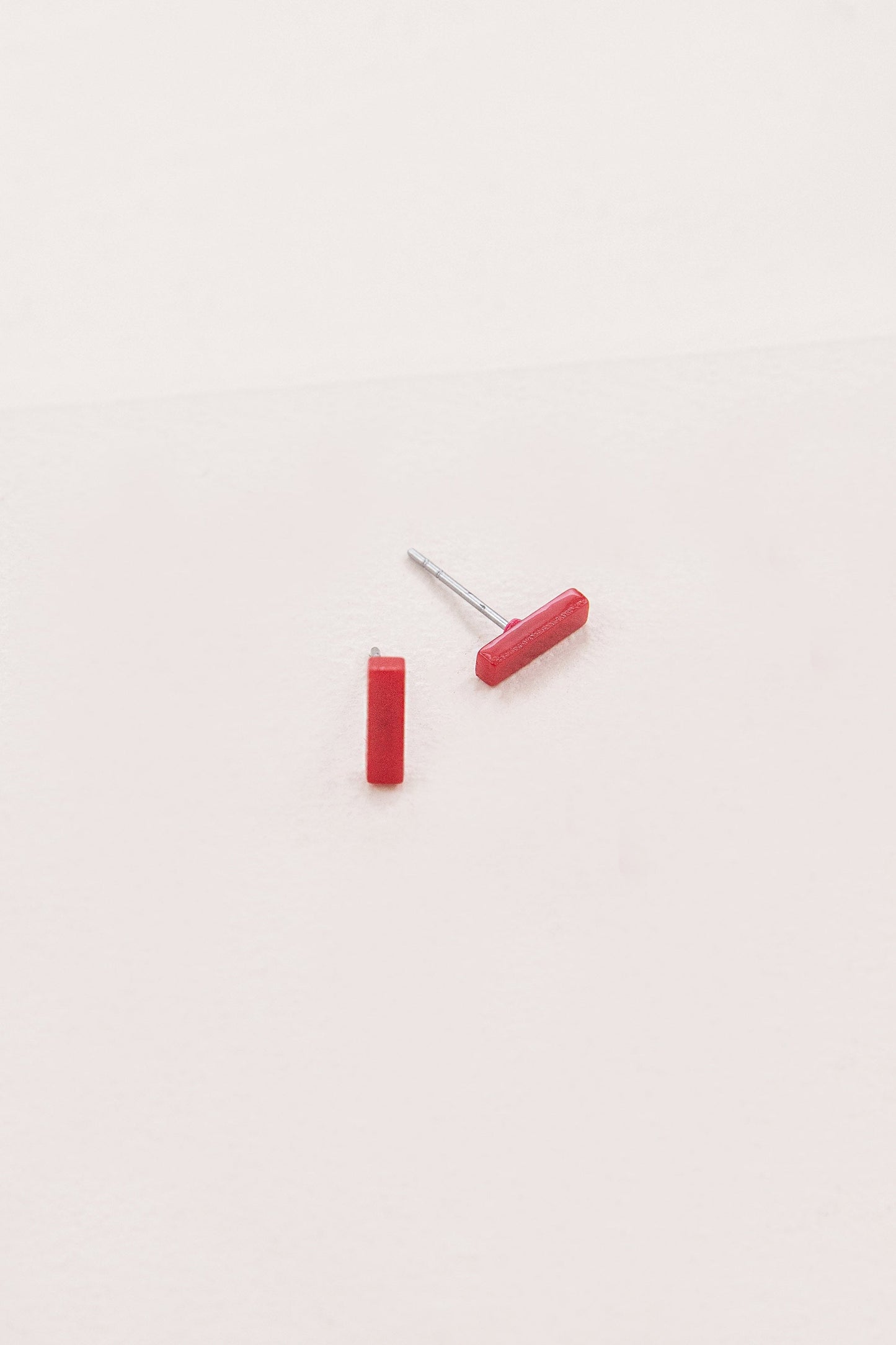 Porsha Dash Stud Earrings | Red