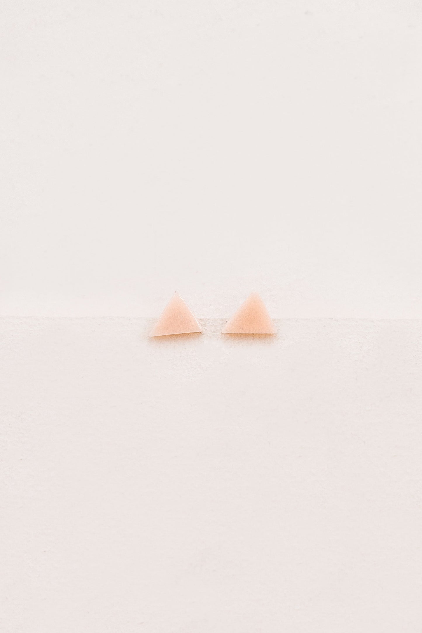 Porsha Triangle Stud Earrings | Peach