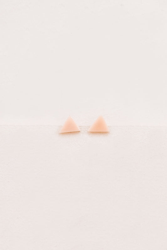 Porsha Triangle Stud Earrings | Peach