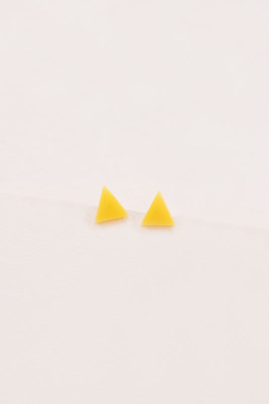 Porsha Triangle Stud Earrings | Yellow