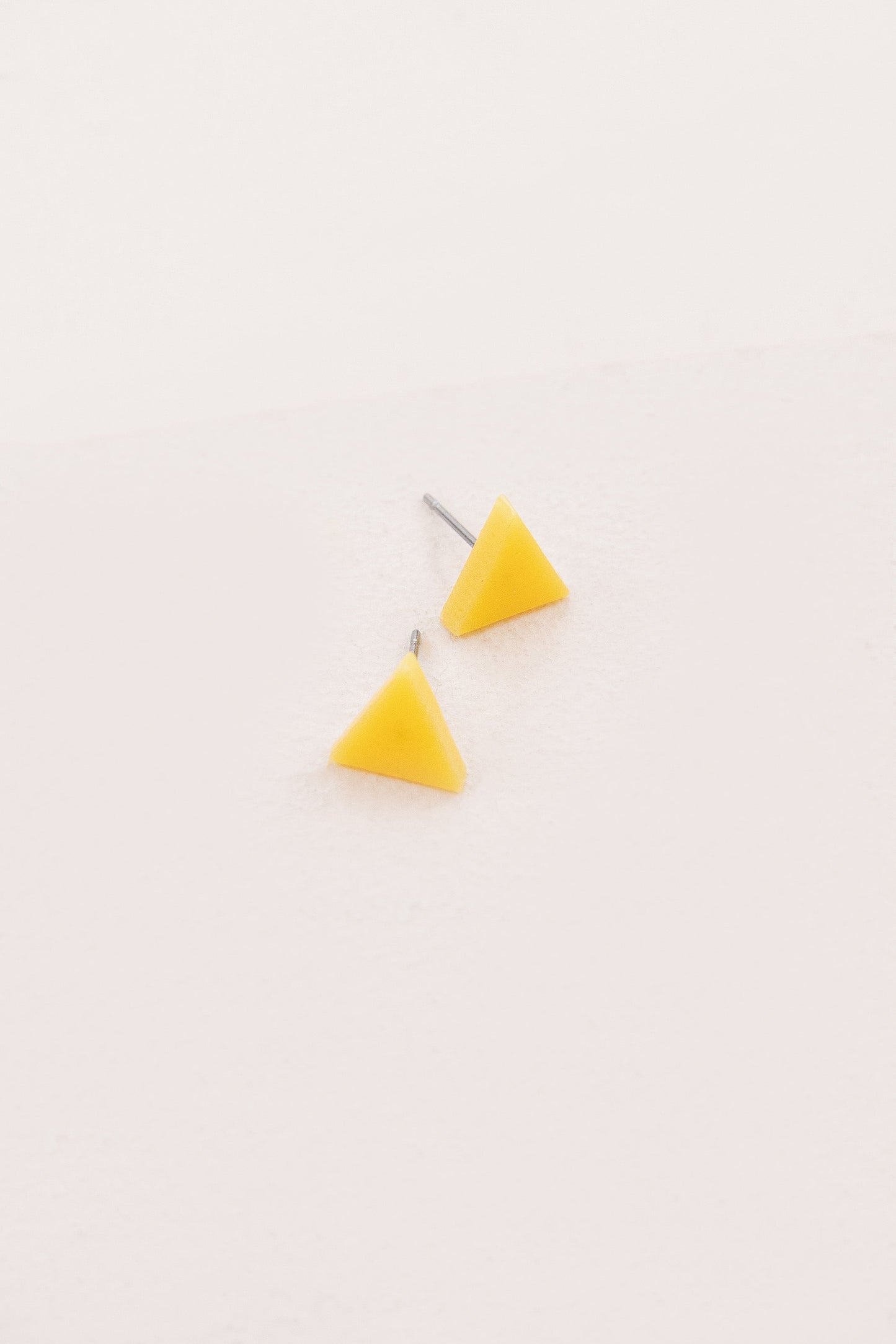 Porsha Triangle Stud Earrings | Yellow
