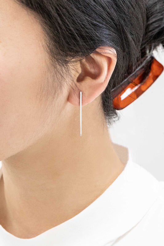 Boss Status Bar Earrings | Silver