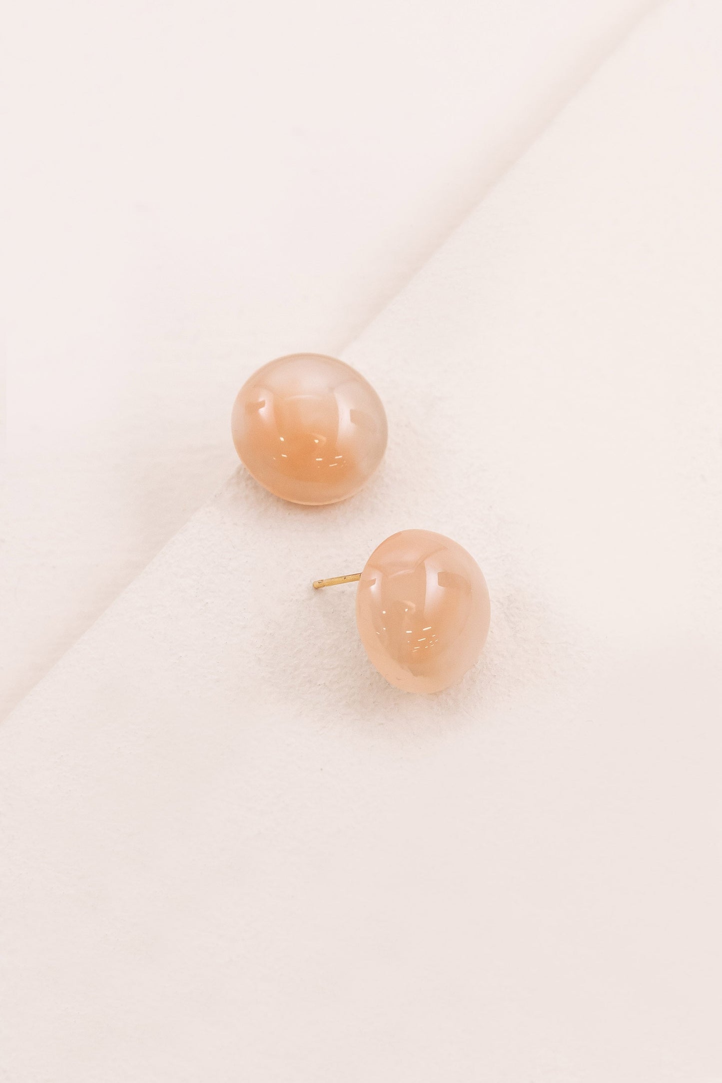 Helene Stud Earrings | Peach