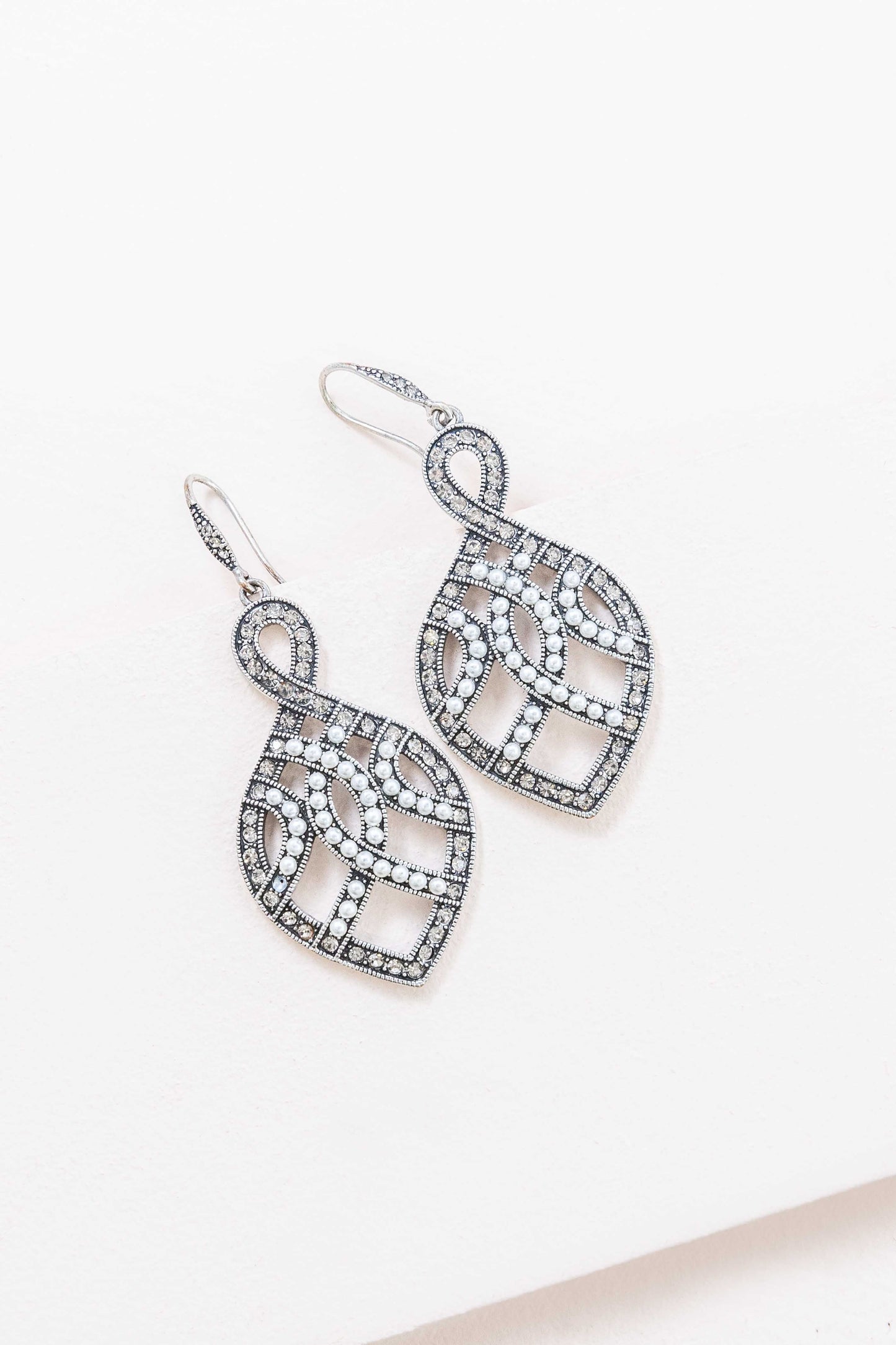 Pearl Weave Silver Earrings