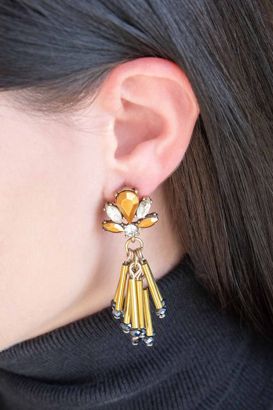 Golden Chime Drop Earrings