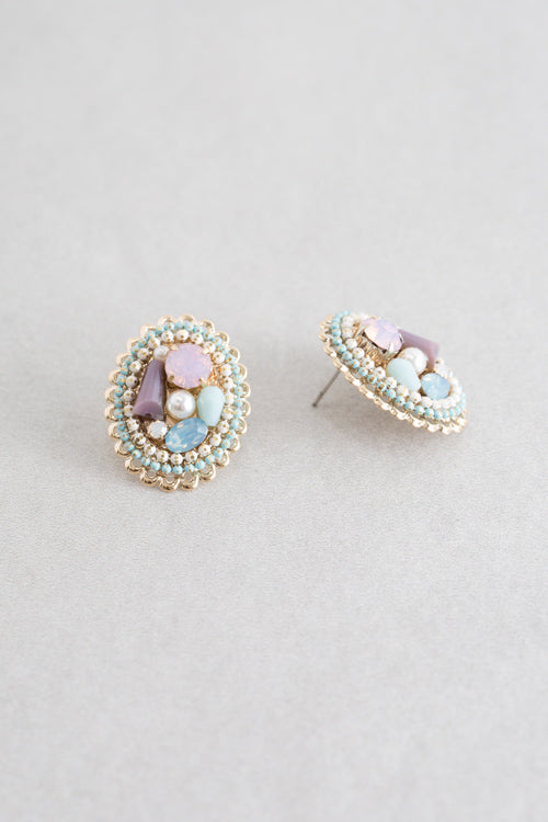 Nest Stud Earrings | Blue