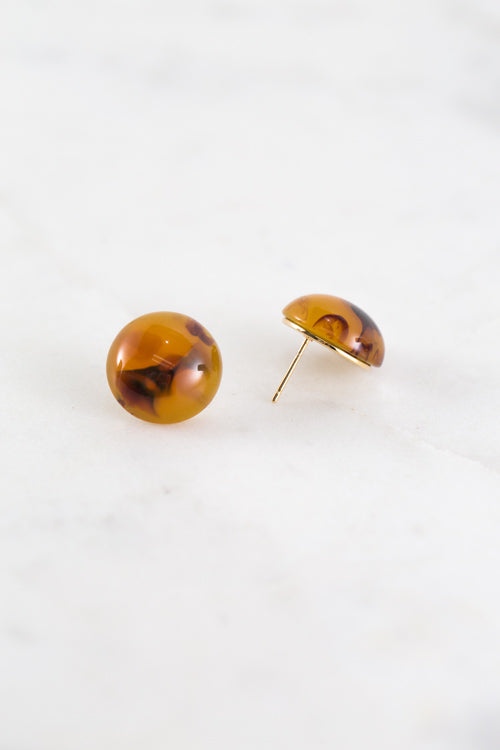 Helene Stud Earrings | Amber