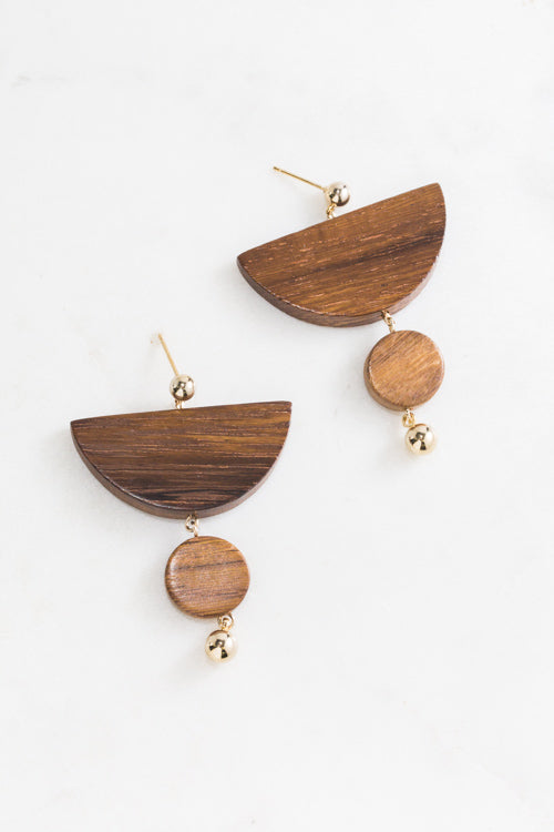 Lola Wooden Earrings