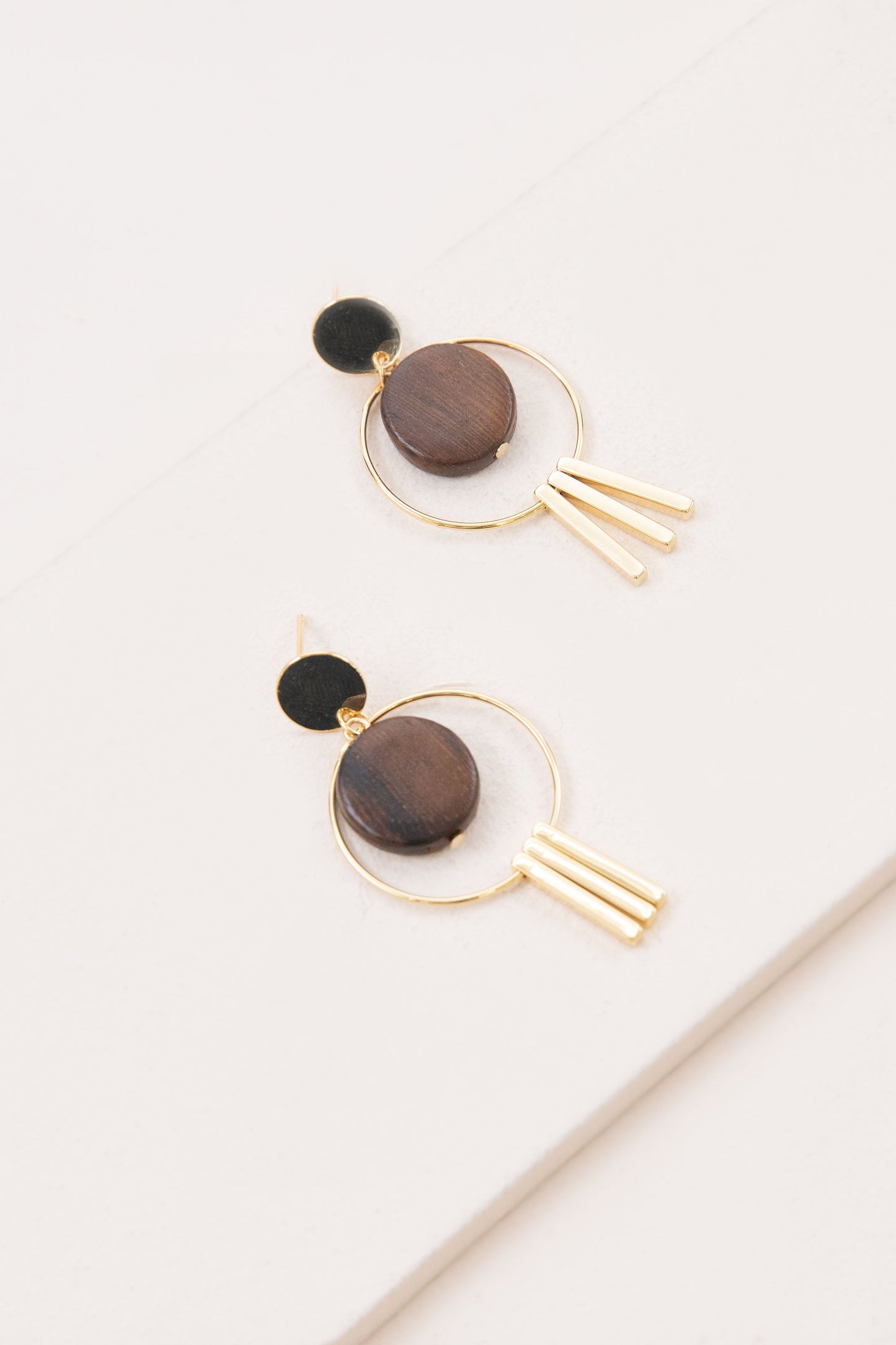 Trifecta Wooden Earrings