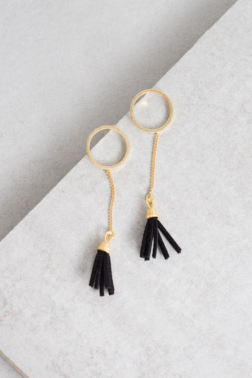 Circle Tassel Earrings