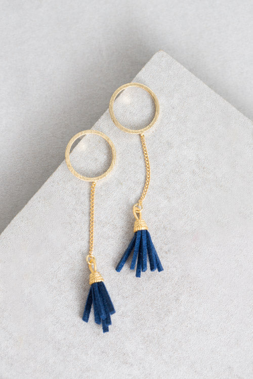 Circle Tassel Earrings