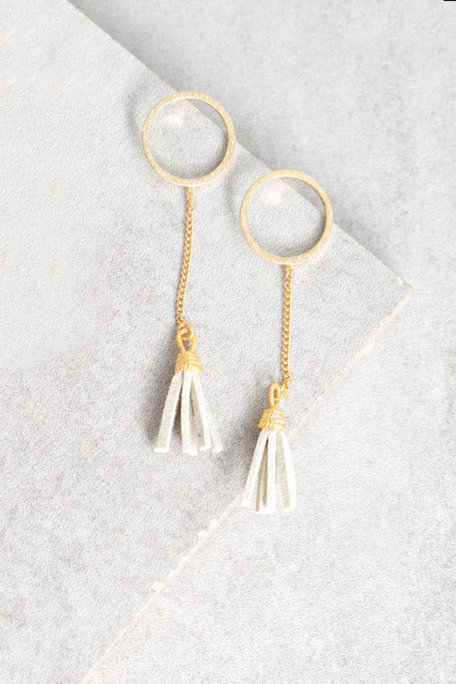 Circle Tassel Earrings