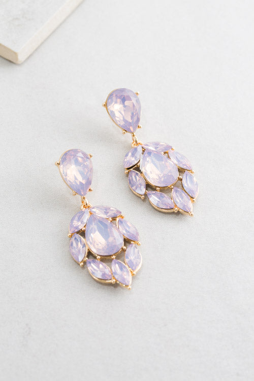 Dew Drop Stone Earrings | Lavender
