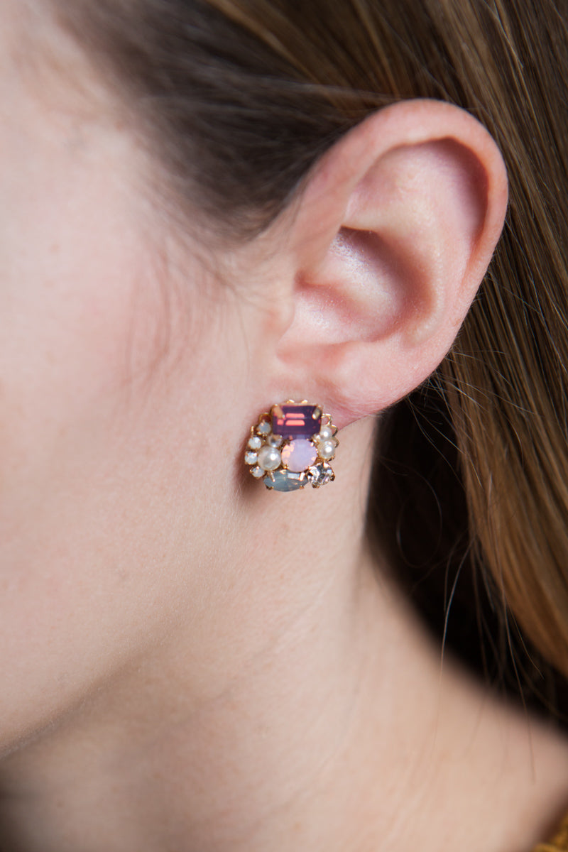 Pink Lustor Stud Earrings