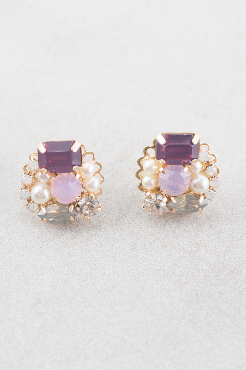 Pink Lustor Stud Earrings