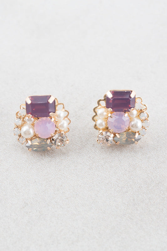 Pink Lustor Stud Earrings