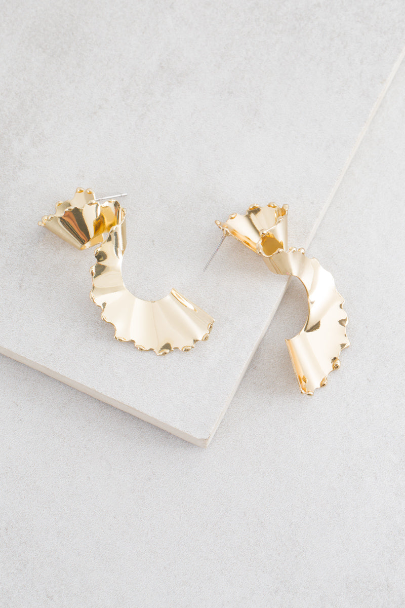 Gilded Pencil Shaving Post Earrings