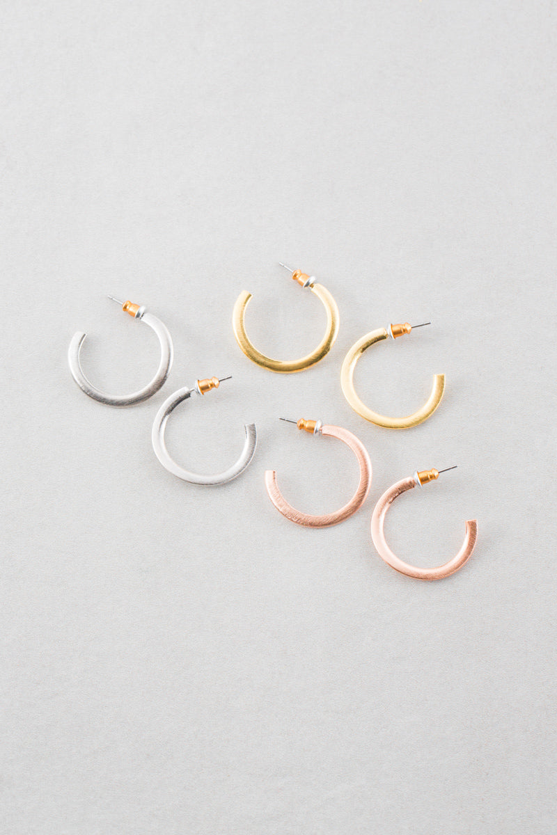 Curved Hoop Earrings