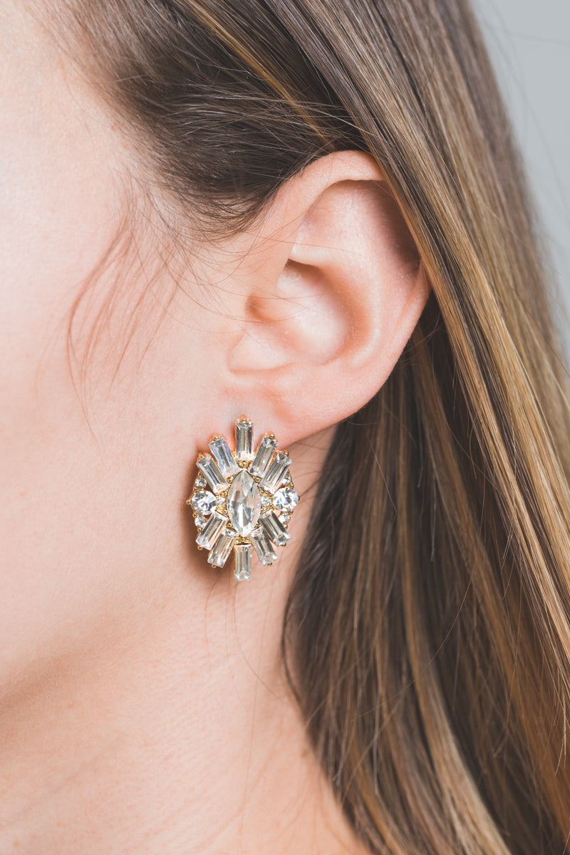 Bright Night Oval Earrings