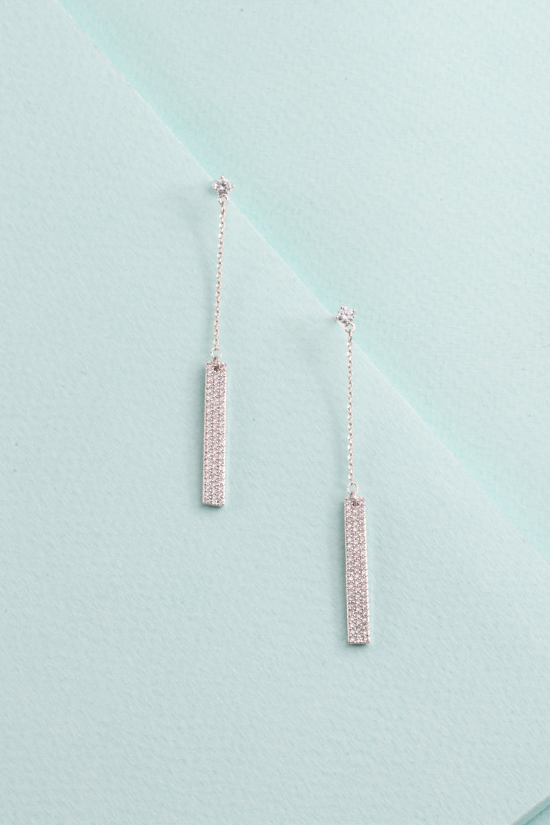 Walk The Carpet Dangle Earrings | Silver