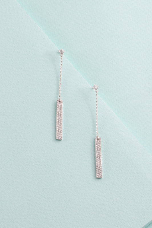 Walk The Carpet Dangle Earrings | Silver