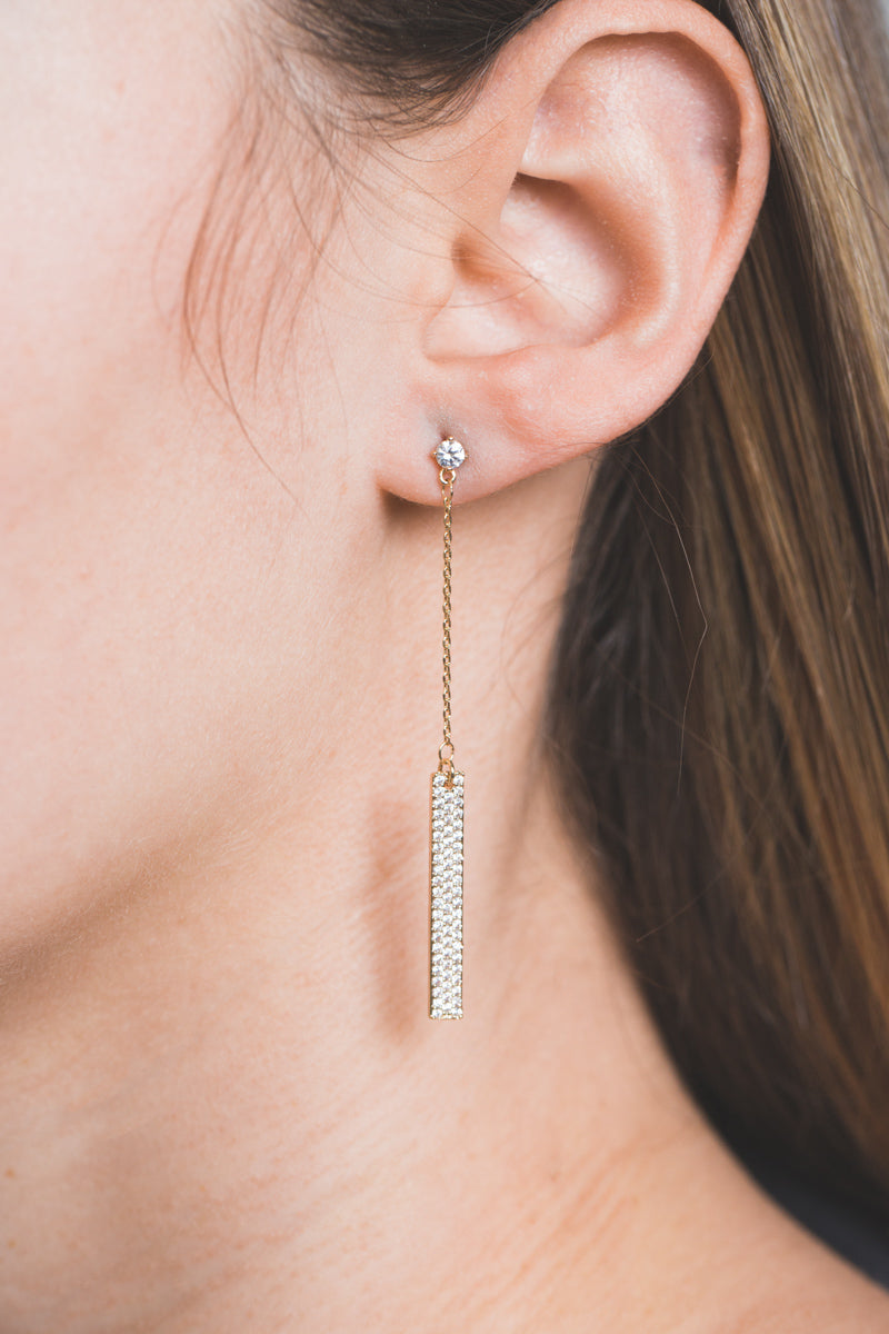 Walk The Carpet Dangle Earrings | Gold