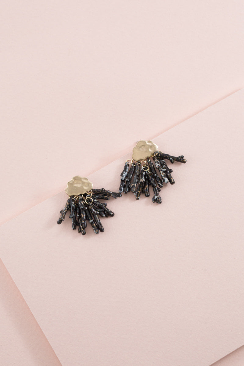 Golden Reef Dangle Earrings | Dark Brown