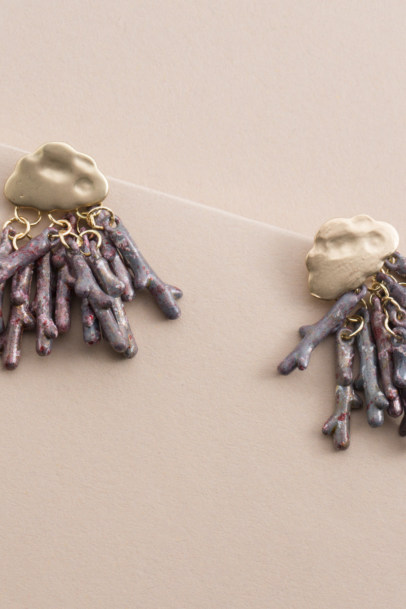 Golden Reef Dangle Earrings | Plum