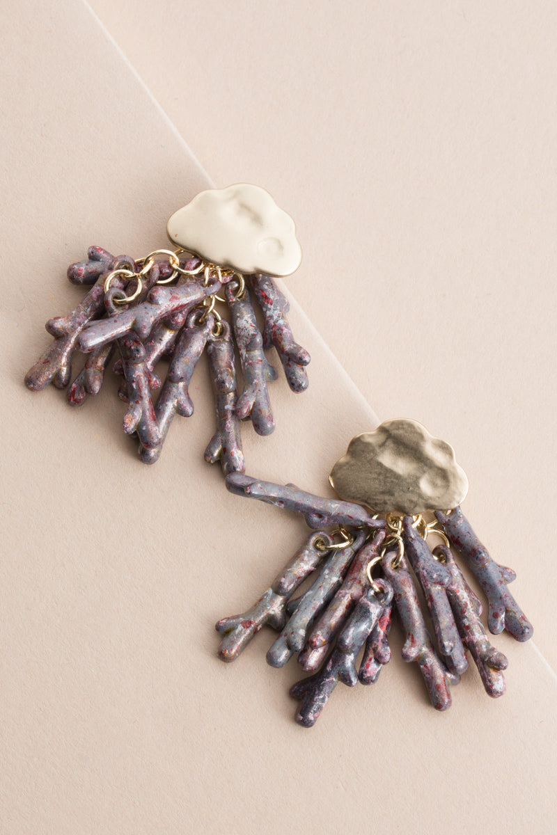 Golden Reef Dangle Earrings | Plum