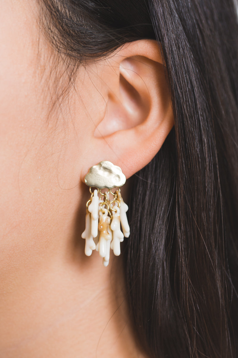 Golden Reef Dangle Earrings | Tan