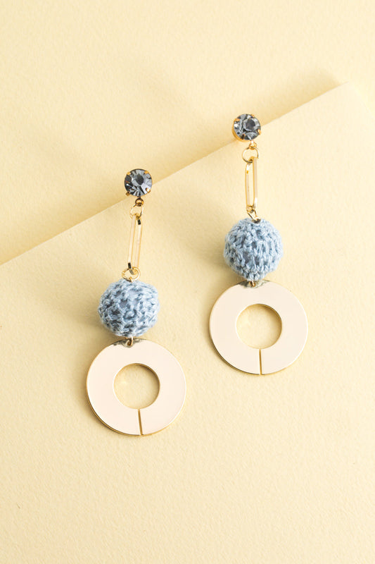 Aura Crochet Earrings | Gray
